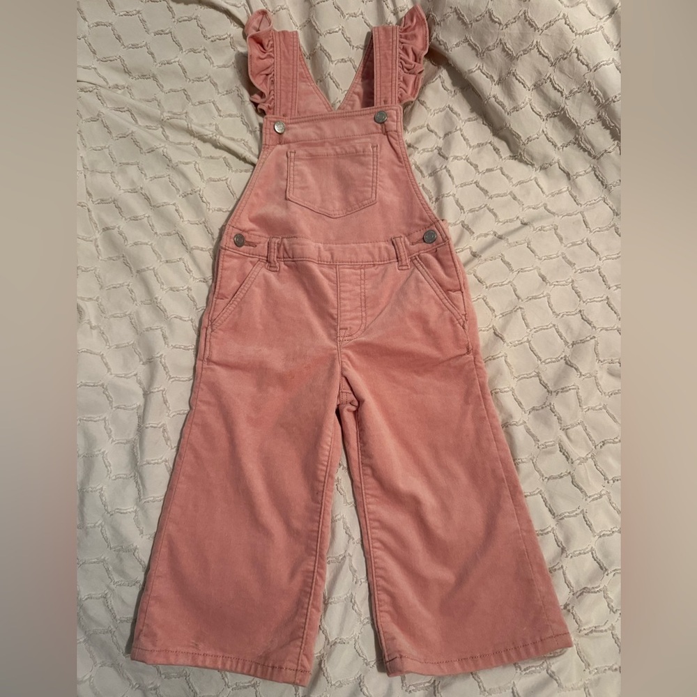 GAP Baby Pink Corduroy Toddler Overalls 3yrs